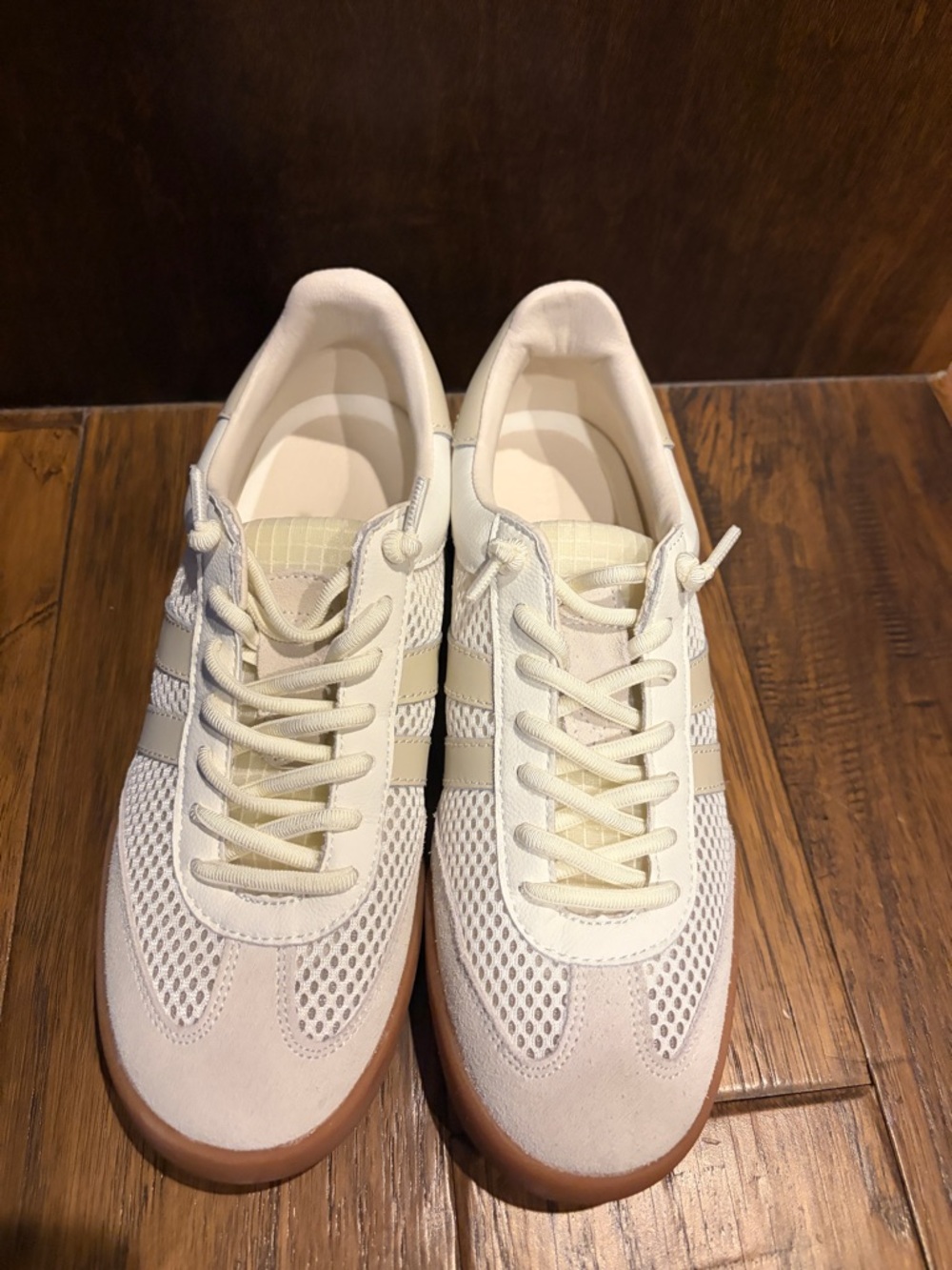 Steve Madden Cream White and Gum Sneakers- never worn!!
